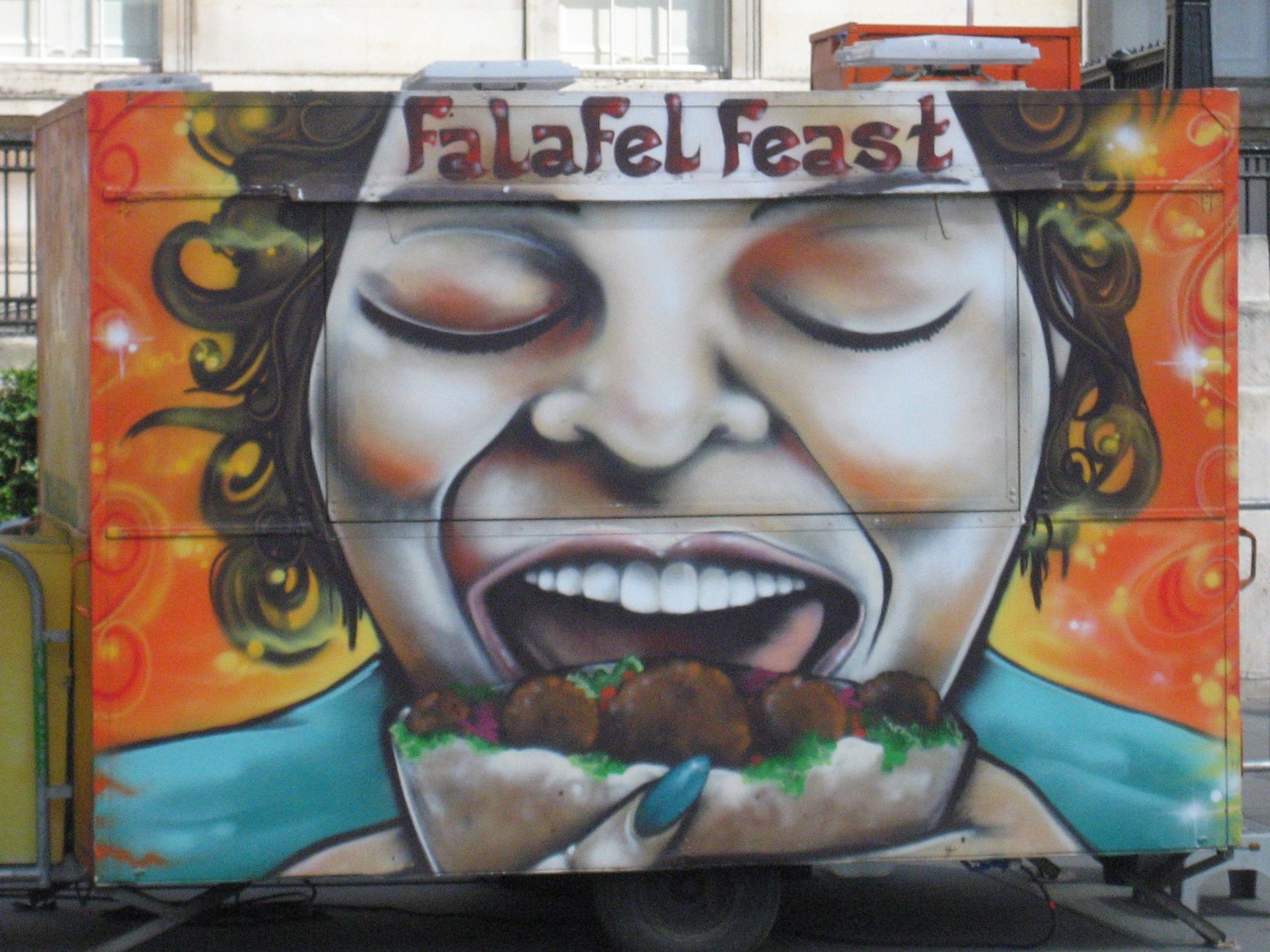 Food falafel - Street Art UK - London - by Steve Nimmons