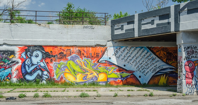 Street art - Letter to Dad - picture by Mr Morgan Davis - Detroit, Michigan, USA