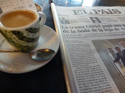 The Puzzle Cafe - Coffee and Newspaper with crosswords.