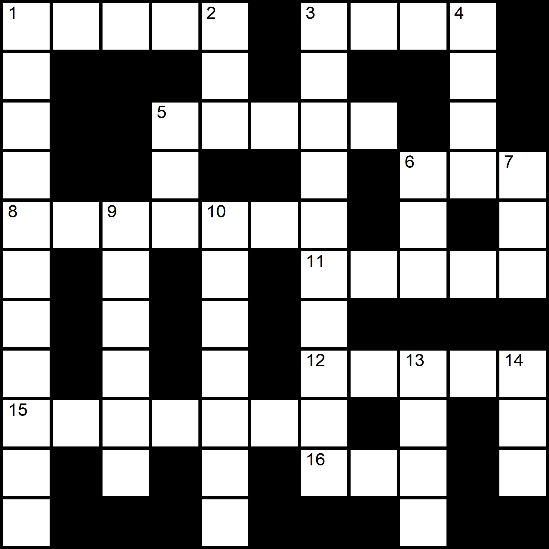 Easy Crosswords Printable - Placidus Flora - Crossword number nine